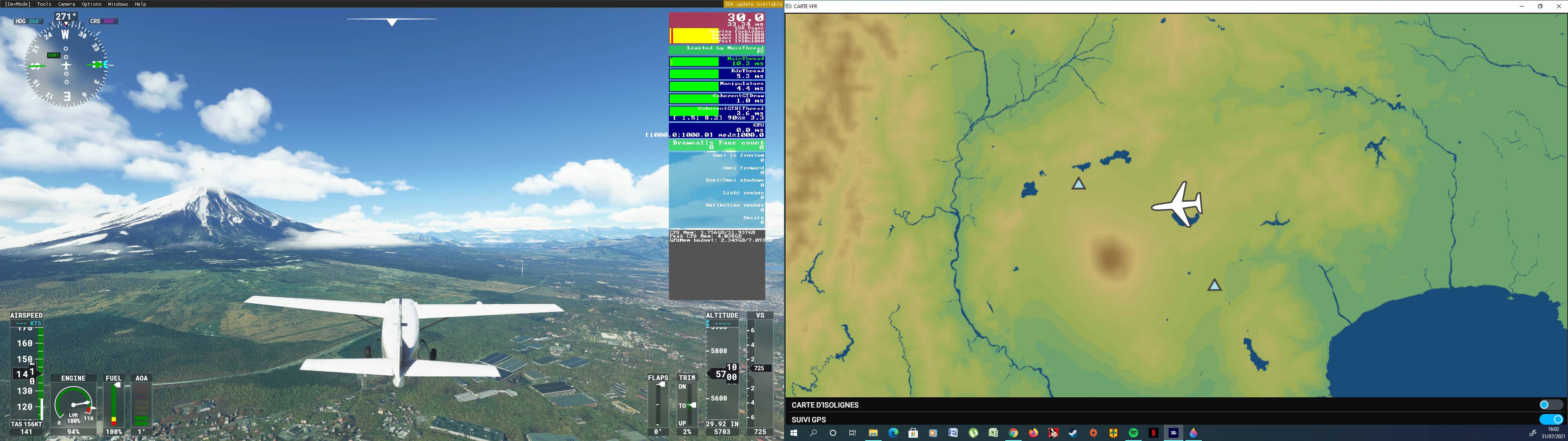 FPS drops from 60 to 30 FPS when I open a game window on another screen -  Install, Performance & Graphics - Microsoft Flight Simulator Forums