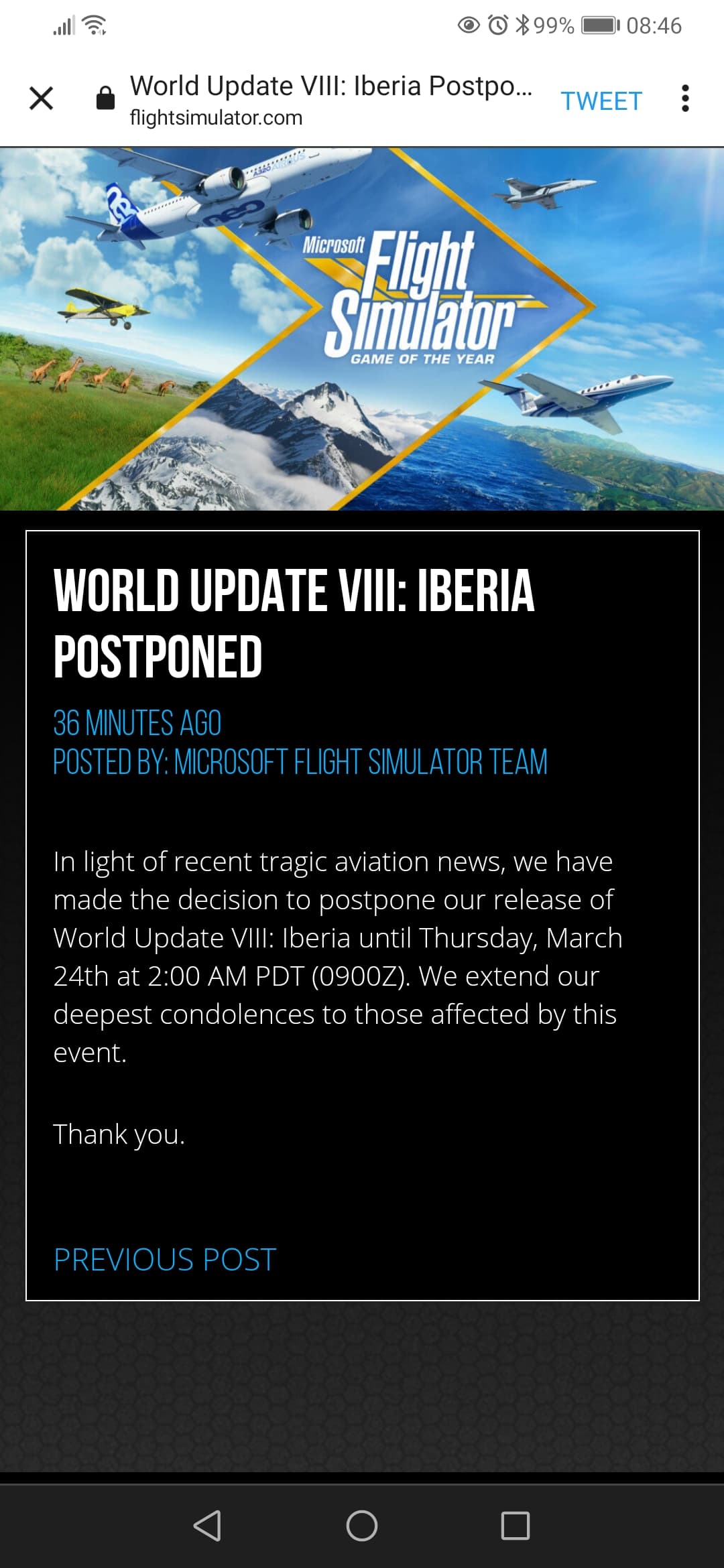 World Update Delayed - General Discussion - Microsoft Flight