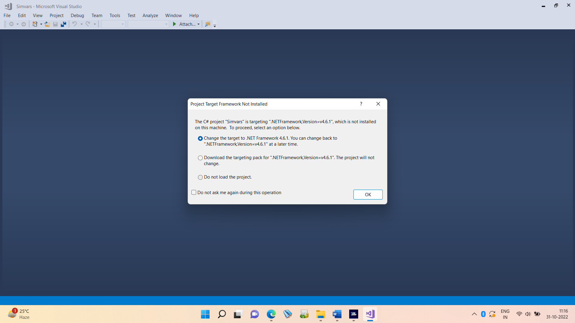 SimVarWatcher Not Open In MSVS 2017 Community Under MSFS 1.27.21.0.