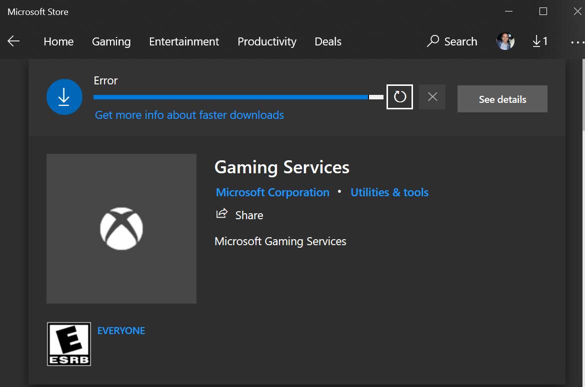 Gaming services will not install General Discussion Microsoft