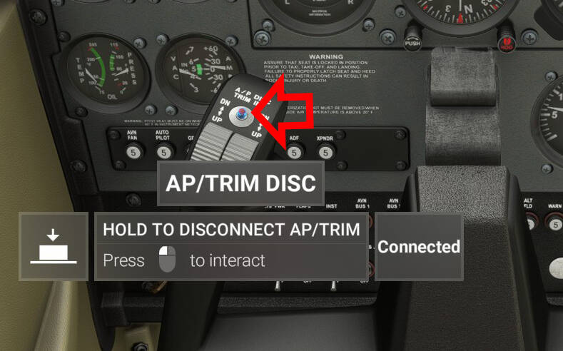 Cessna 172 autopilot trim disconnect button? - Aircraft & Systems -  Microsoft Flight Simulator Forums