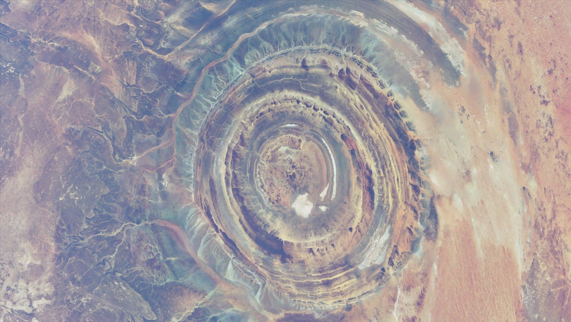 the eye of the sahara from space