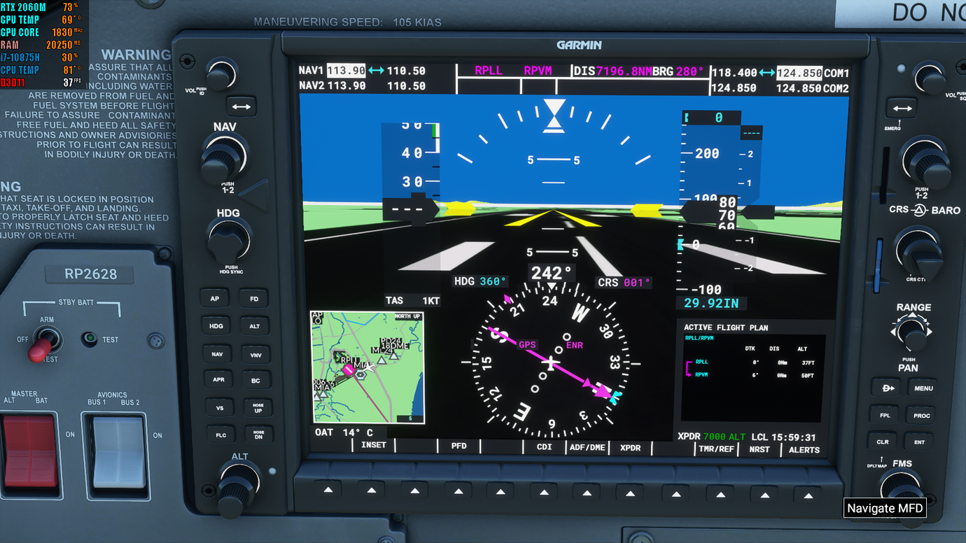 G1000 GPS/CDI always point NORTH? (solved) General Discussion