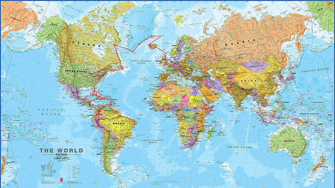 Around The World Map
