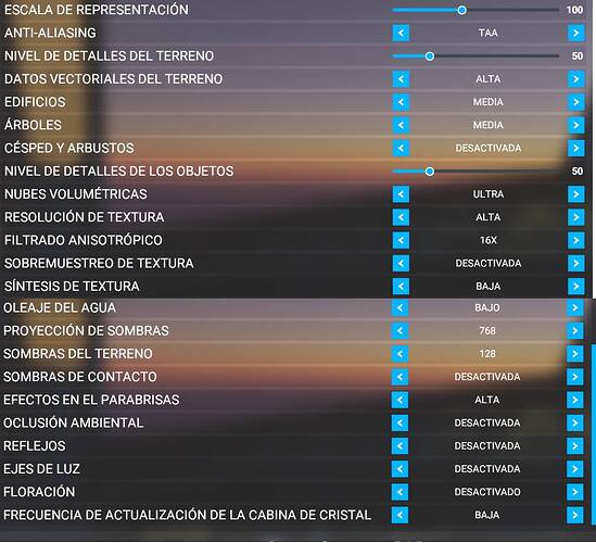 Settings VR MSFS v1