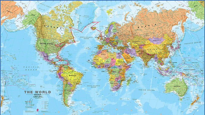 Around The World Map