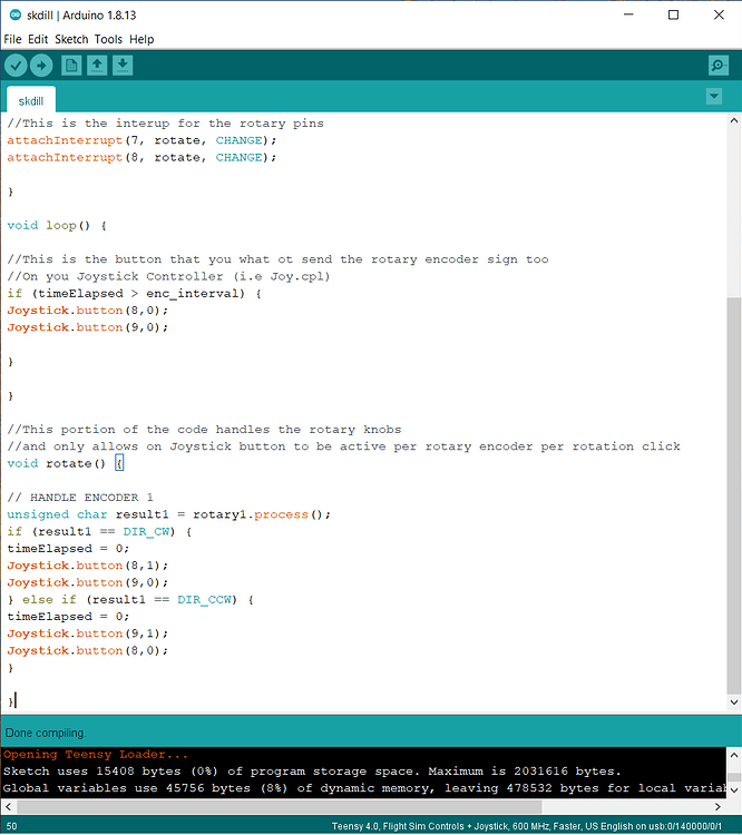 Working Arduino code for Rotary Encoders - Home Cockpit Builders ...