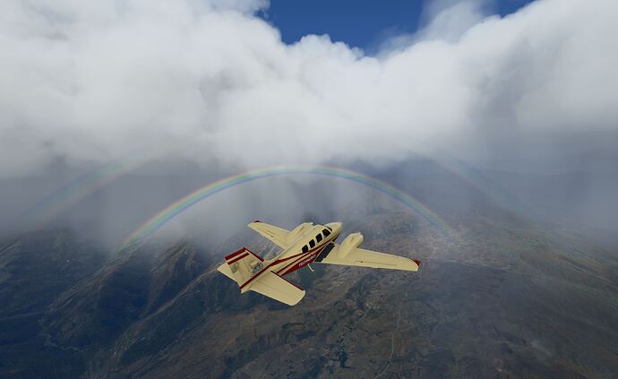 under the rainbows in peru