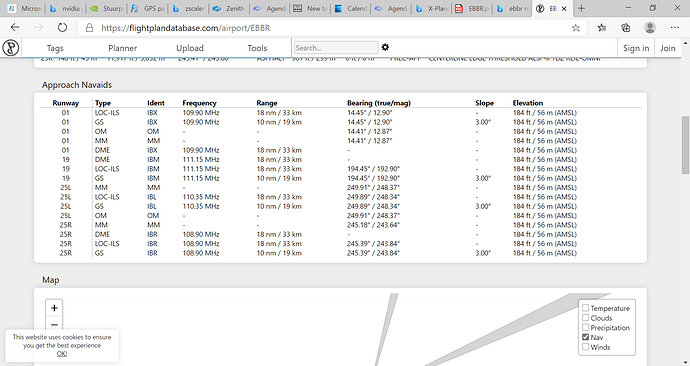 EBBR - Brussels - Flight Plan Database and 13 more pages - Profile 1 - Microsoft​ Edge 10_01_2021 14_42_23