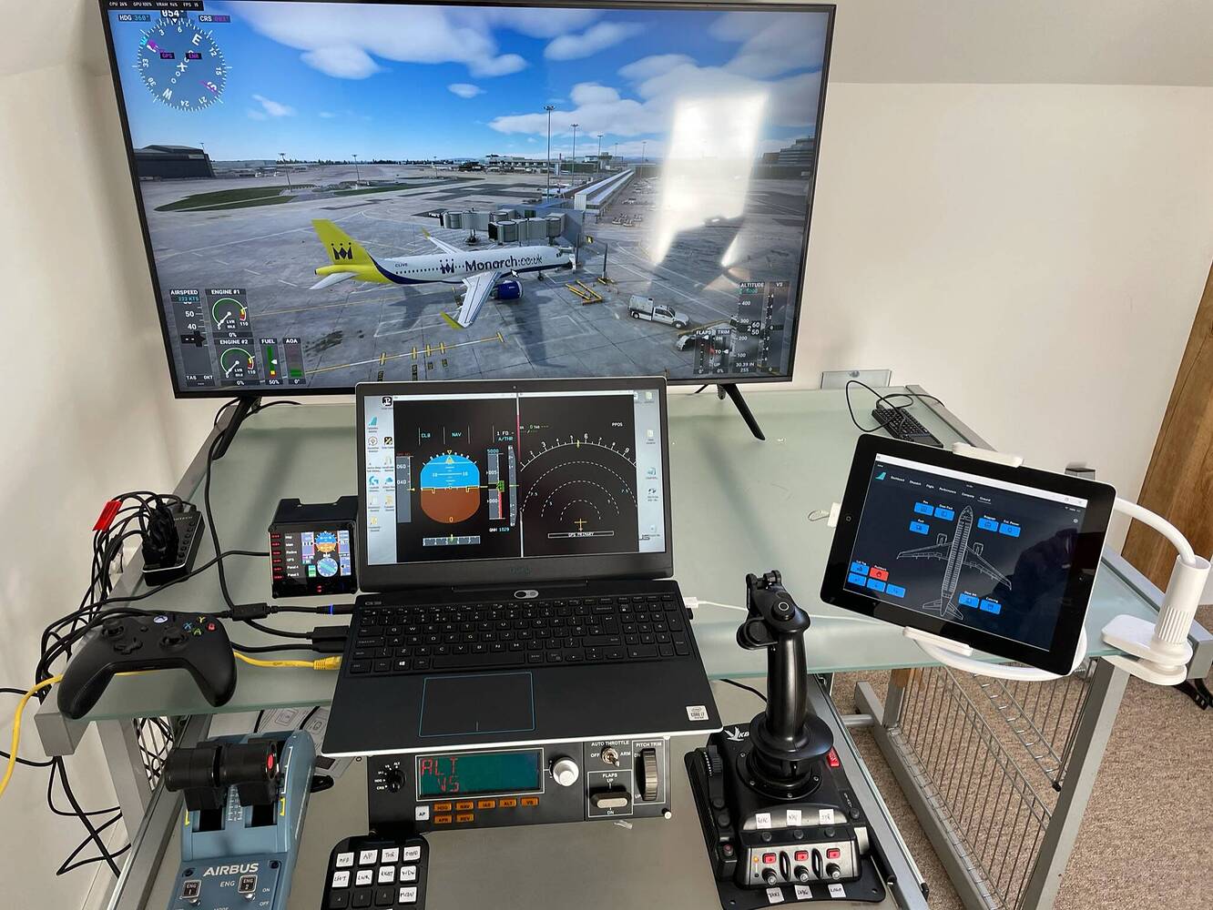 My setup for FlyByWire A320NX - real EFB/ECAM - Aircraft - Microsoft ...