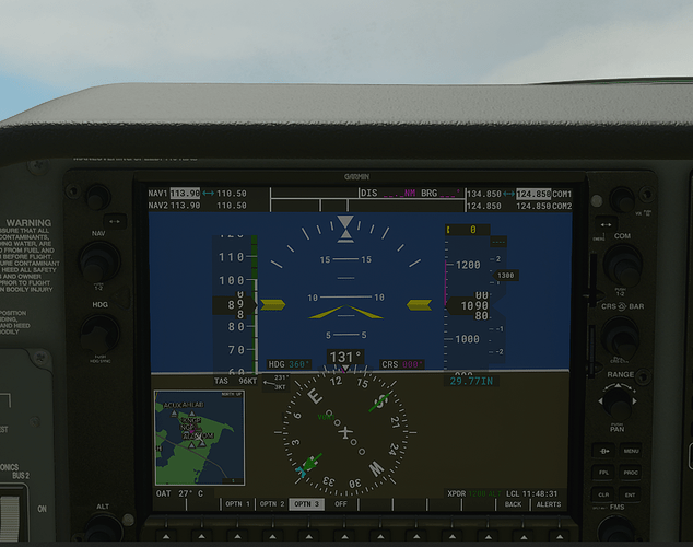 KNGP #4 in cockpit - 1000 ft