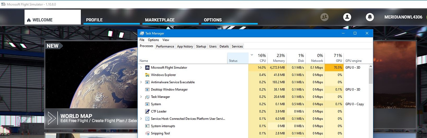 What Is GPU Doing When On The Welcome Screen General Discussion Microsoft Flight Simulator 