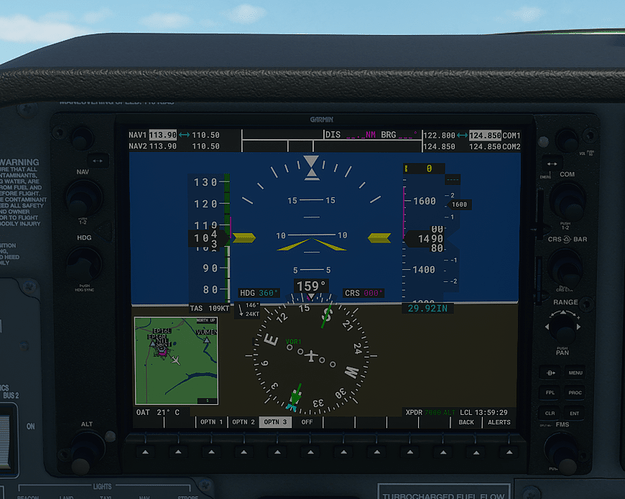 SBNT #4 in cockpit - 1400 ft