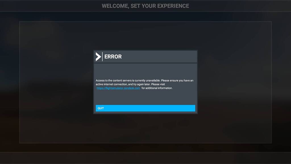 Connection Lost Access to the content servers is currently unavailable