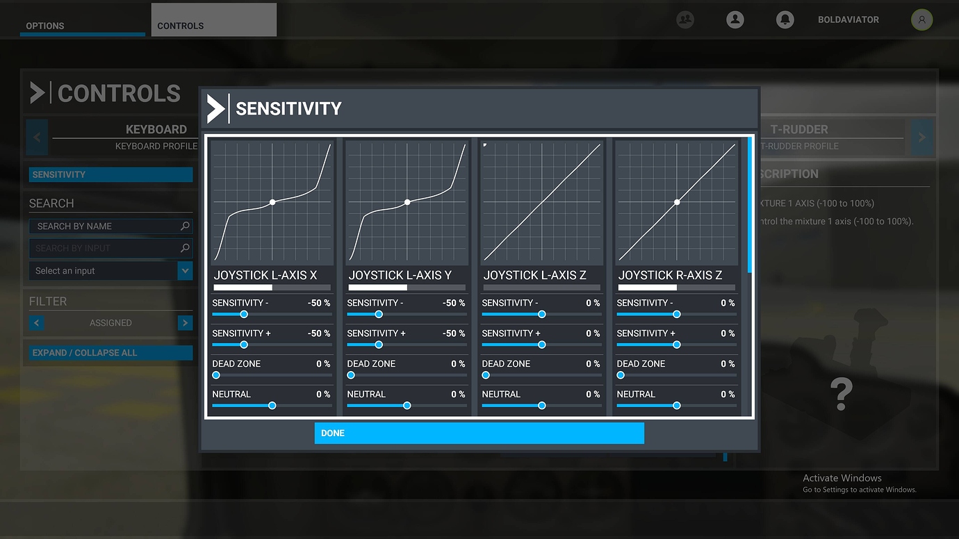 joystick sensitivity issue