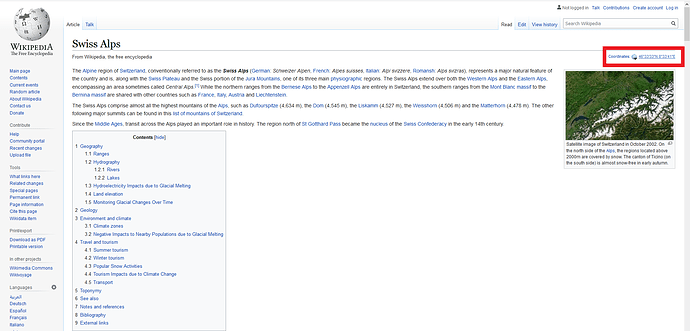 wikipedia coordodate