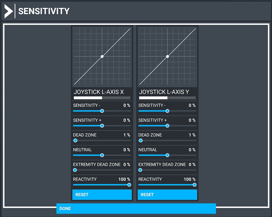 Yoke sensitivity settings Hardware & Peripherals