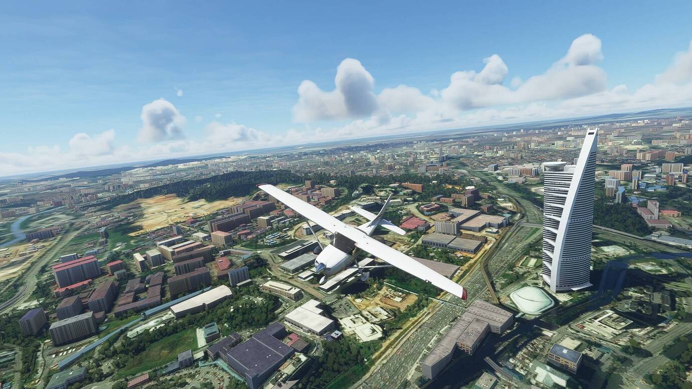 Malaysia Twin Towers from WMSA by Cessna 182 World Photographer