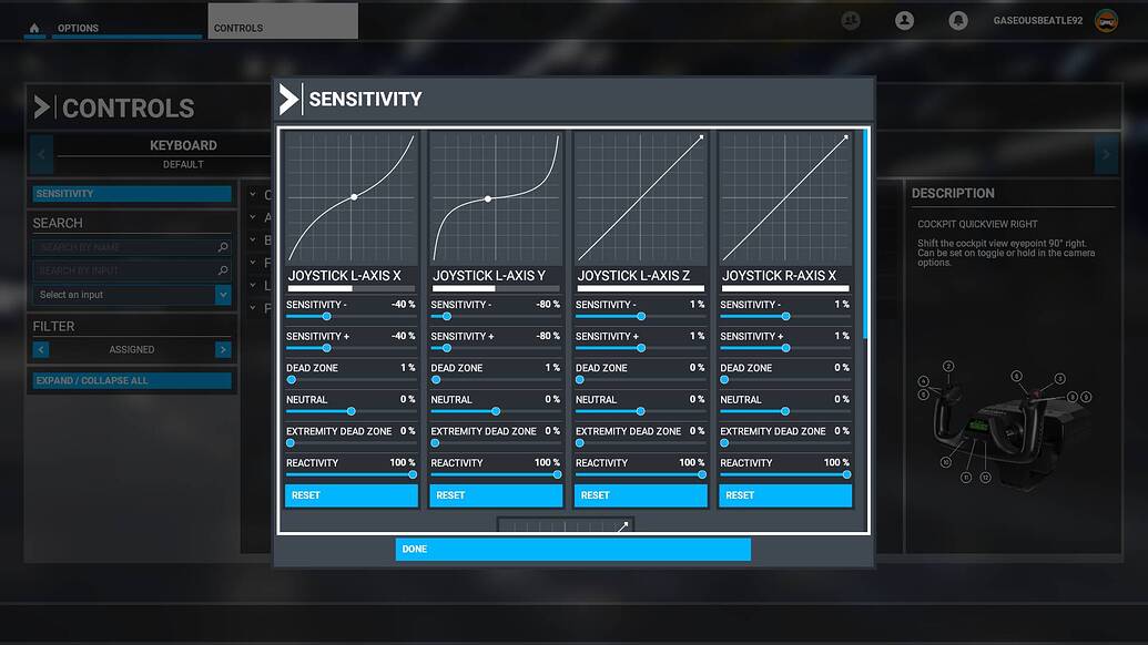 Best sensitivity and flight model settings for C172 + Logitech/Saitek