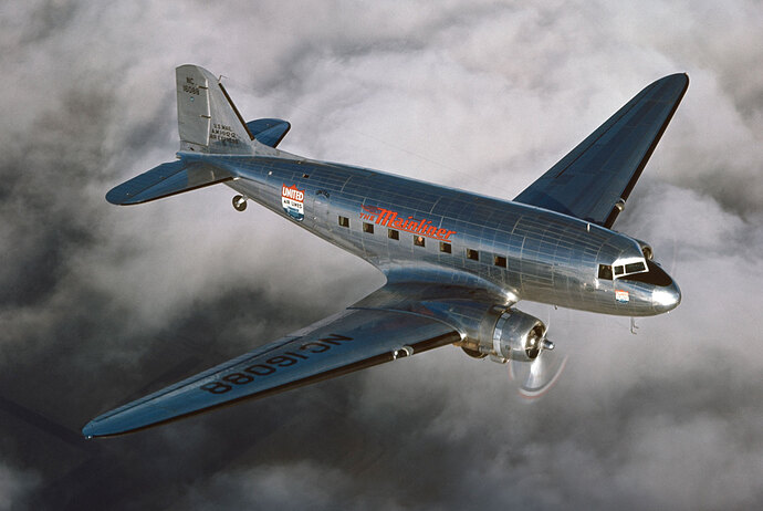 passenger-aircraft-Douglas-DC-3-introduction-airline-business-1935