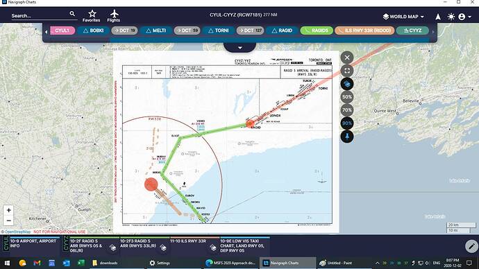 navigraph CYUL_CYYZ RW 33R