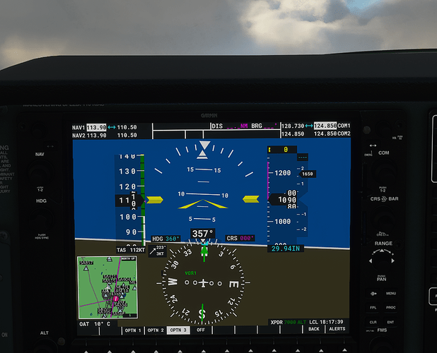ESSA #4 in cockpit - 1000 ft