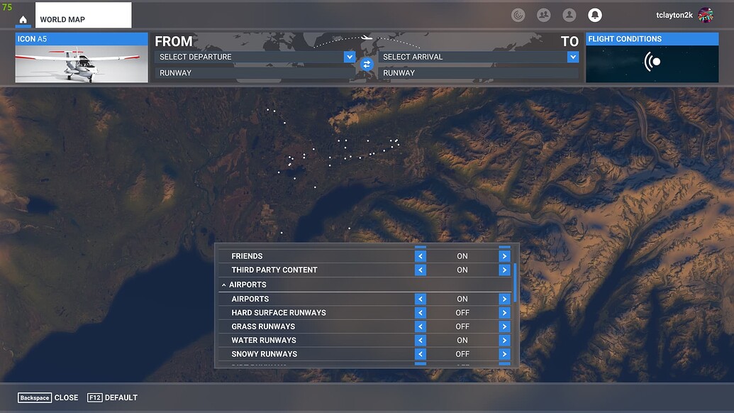 How to easily find water runways World Discovery Microsoft Flight