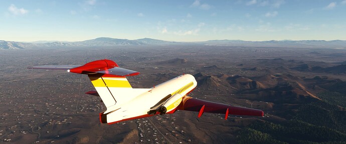 N949FK on Final Over Saguaro National Park