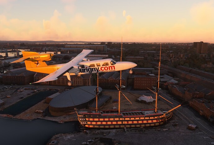 Trislander and HMS Victory