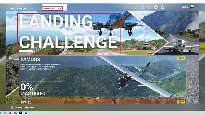 Activities Landing Challenge
