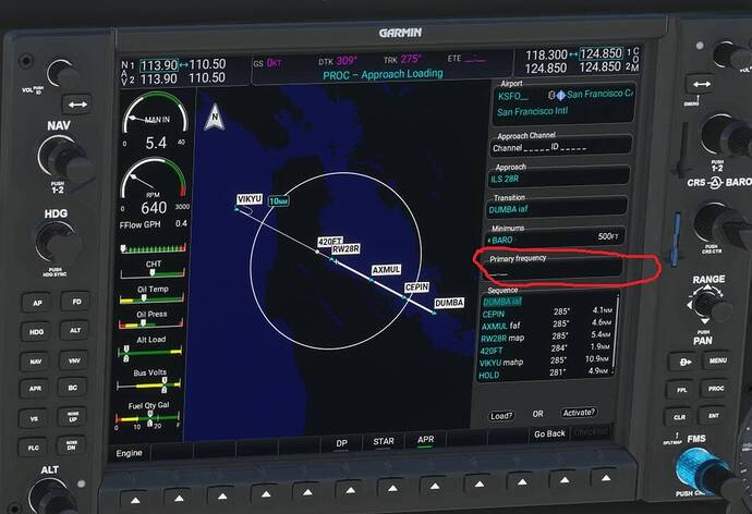 G1000Nxi - Primary Frequency