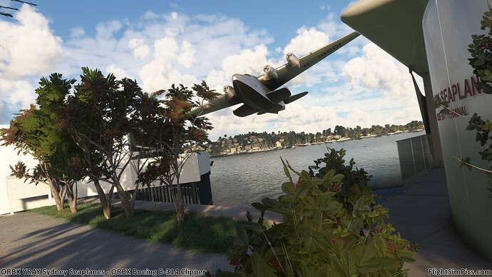 a 20240414 oc ORBX YRAY Sydney Seaplanes Boeing B-314 Clipper 53 Rosebay best detail