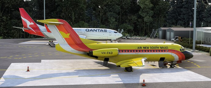 FKD Sharing the Norfolk Island Ramp with Qantas