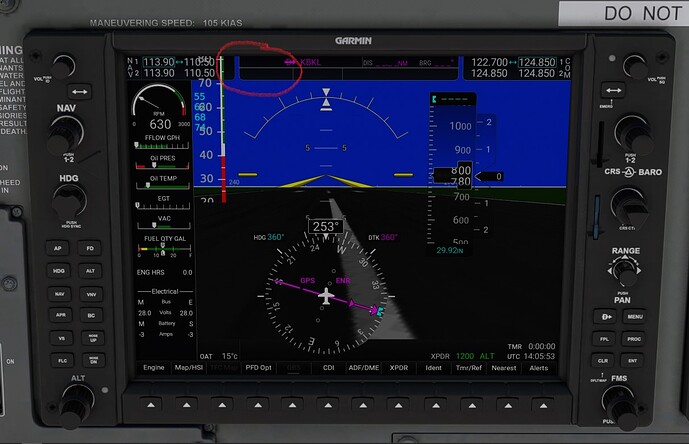 Control Panel Cessna 172_Start Point