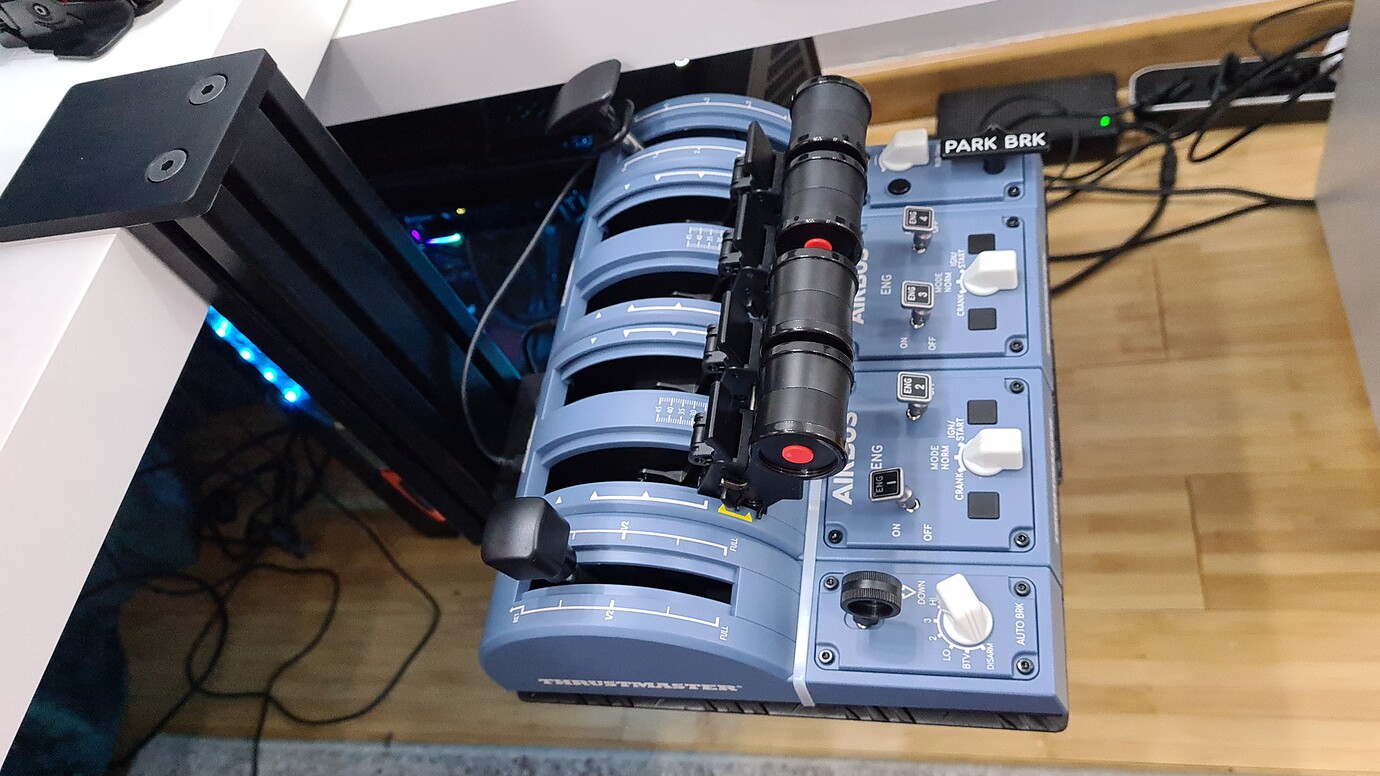 Thrustmaster flying Clamp + TCA quadrant 1234 + Addons… not wider enough Hardware