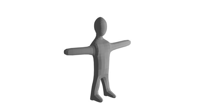 low poly person