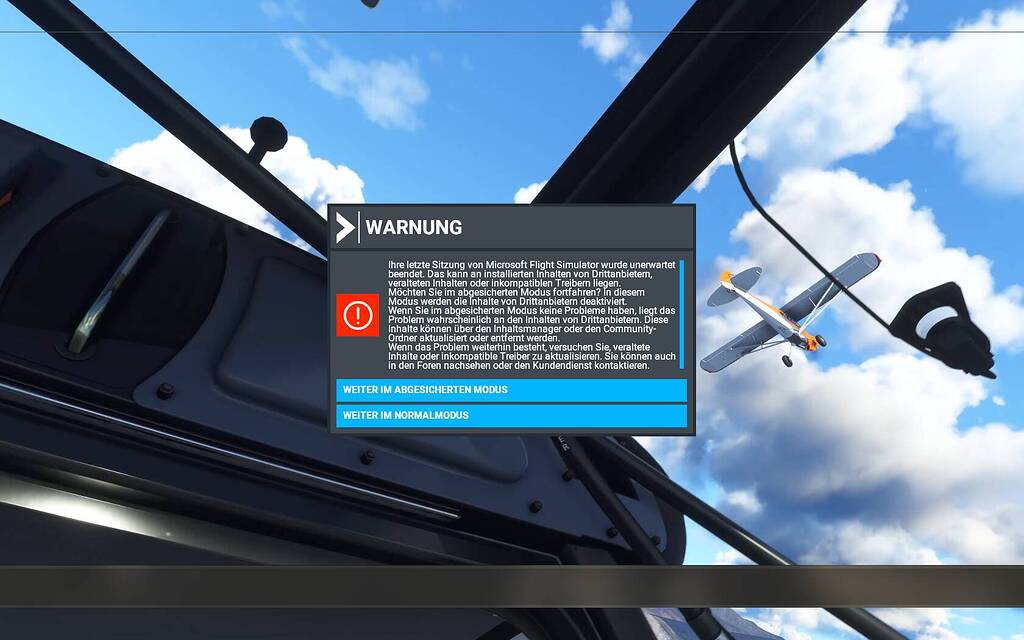 CTD on airport change and permanent warning because of unexpected shut