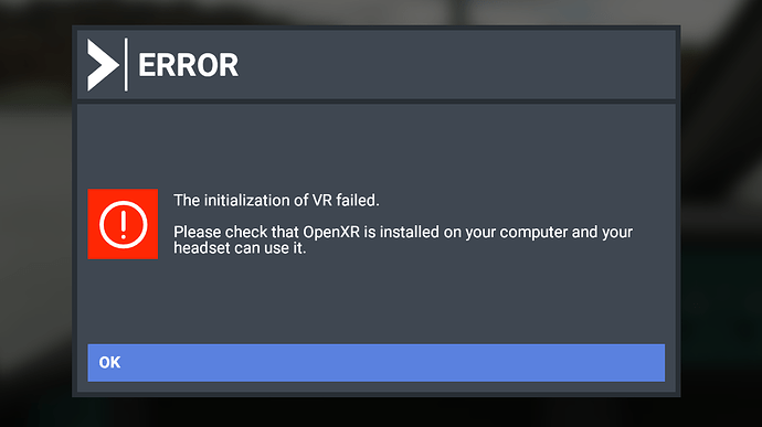 VR error