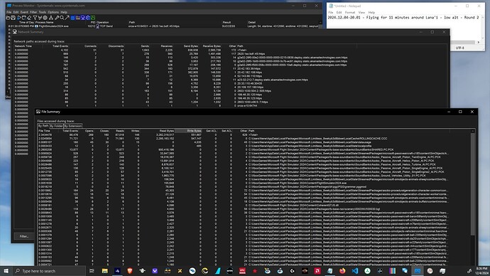 2024.12.04-20.26.00 - Round 2 - ProcMon network and file event summaries