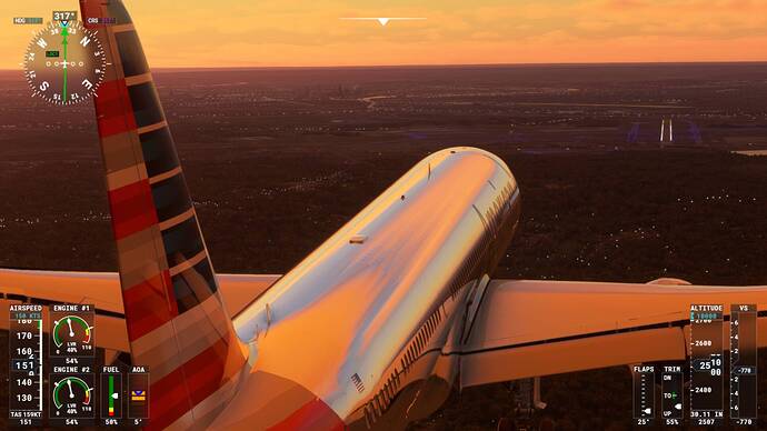 Sunset Arrival to KBNA - 20210908
