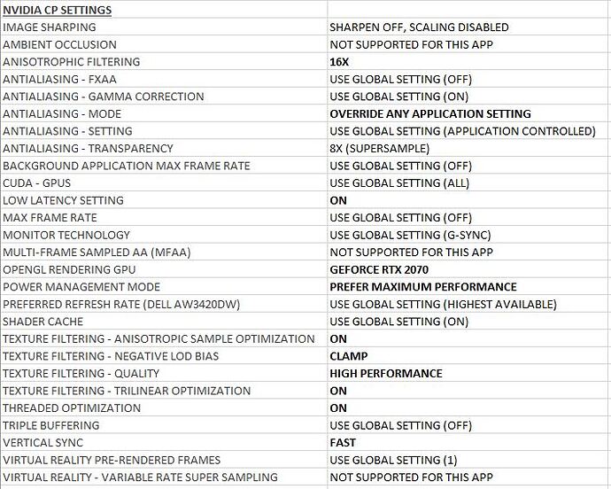 nVIDIA SETTINGS