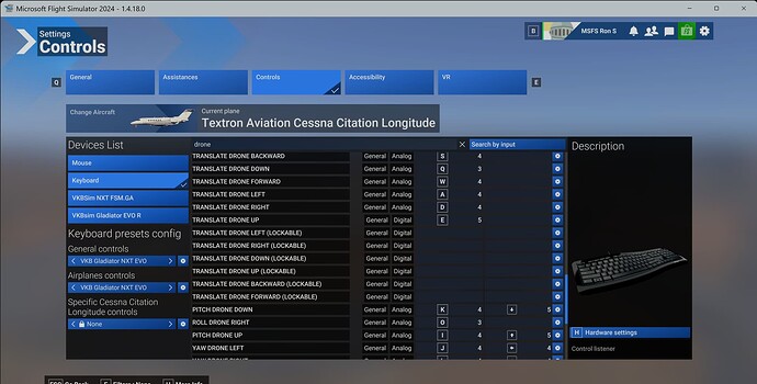 Drone Controls -  Mappings