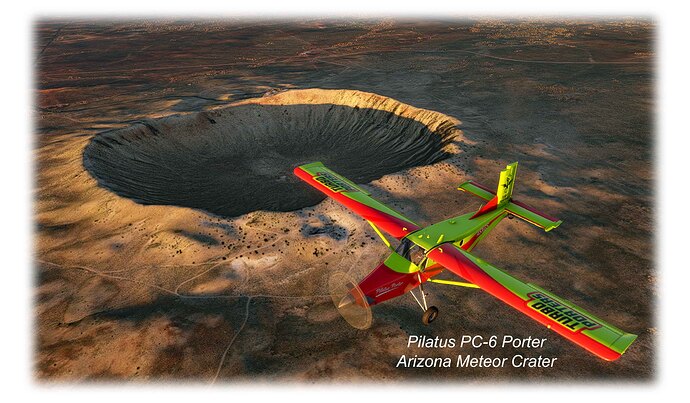 Pilatus PC6 Porter Arizona Meteor Crater 1