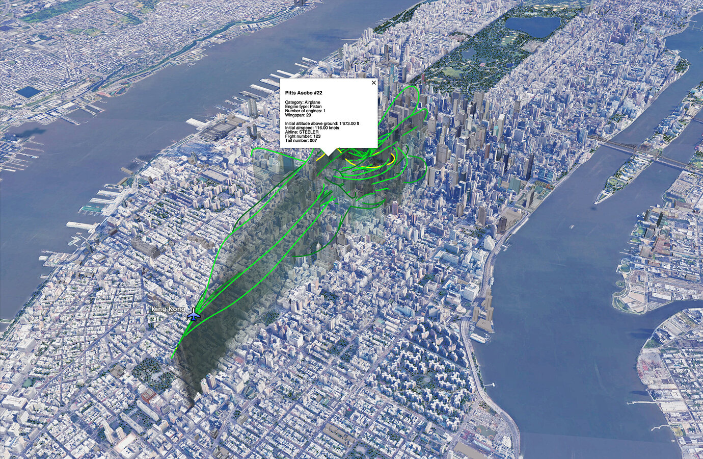 Sky Dolly v0.8 FlightAware KML Import Visualise & Replay RealWorld