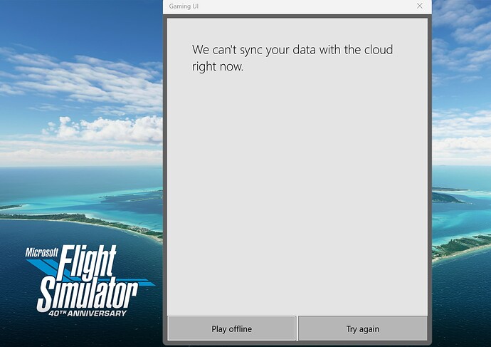 Can't sync with the cloud