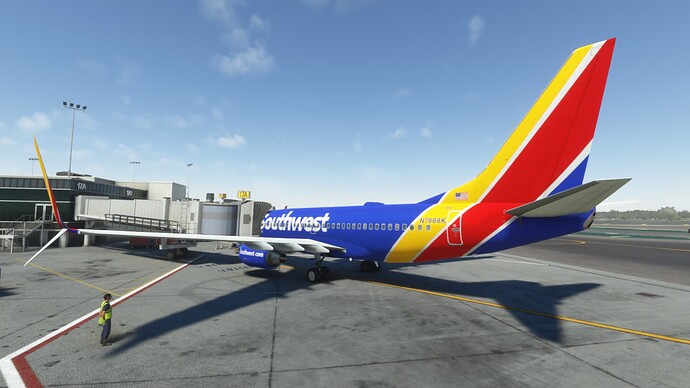 N7868K docking at LAX