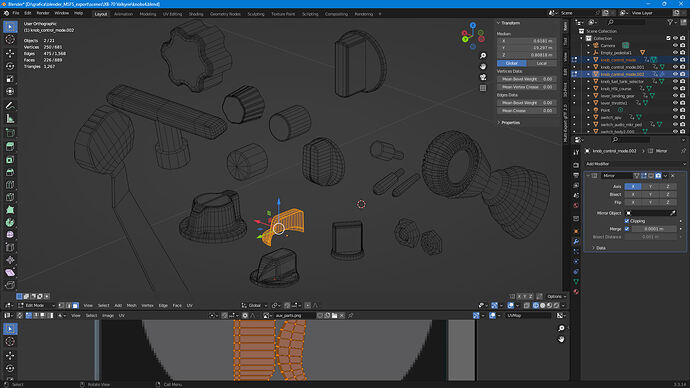 retopologizing and unwrapping 01