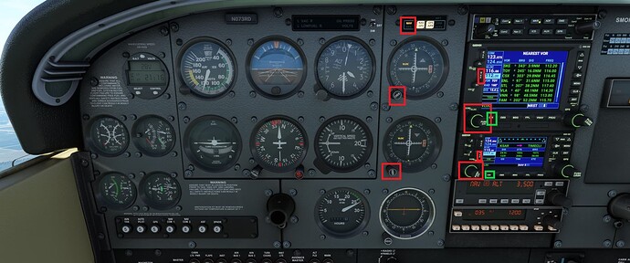 C172 dual vor nav position