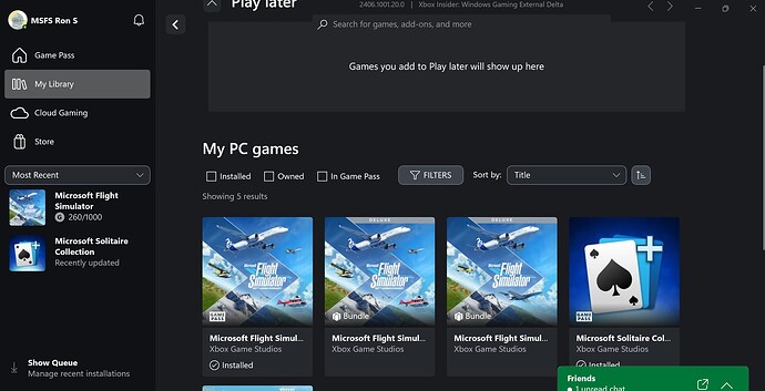Xbox screen