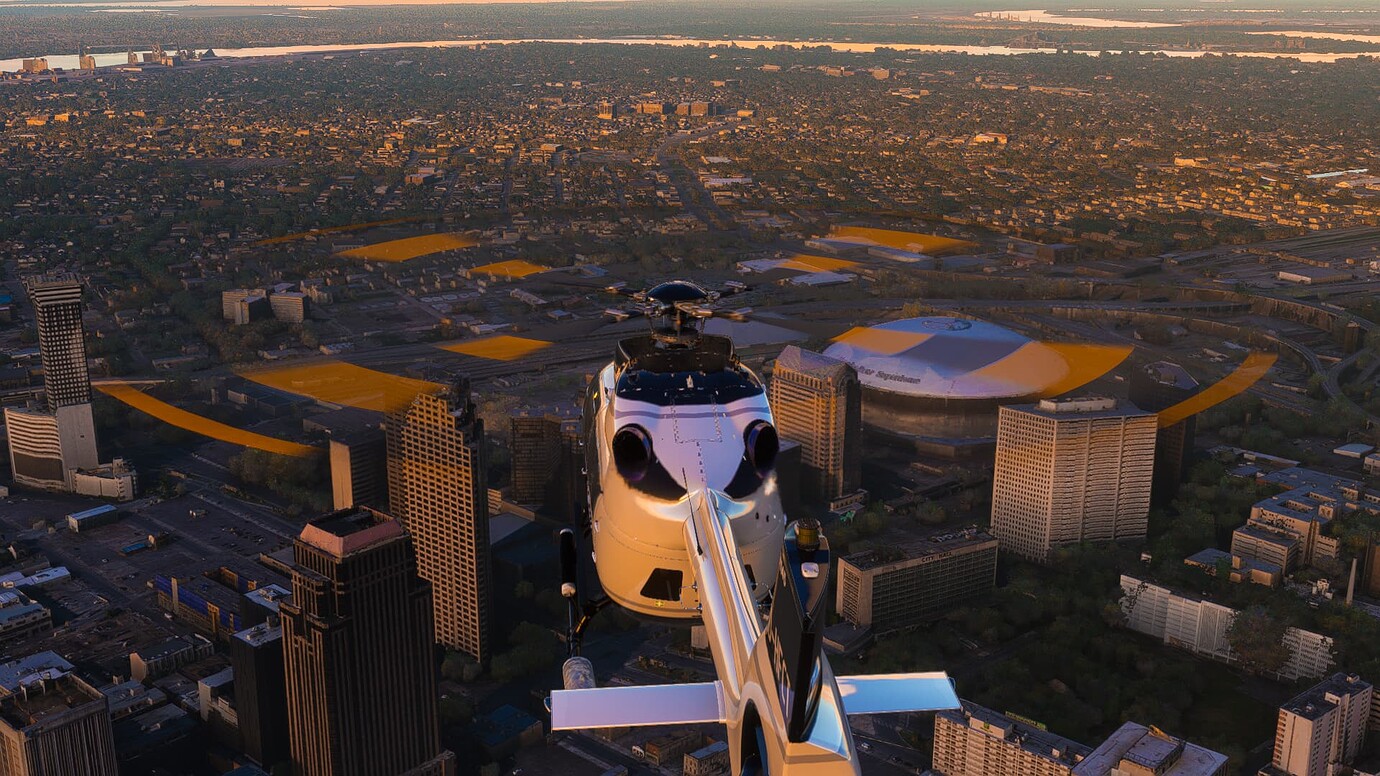 Hovering Bourbon St New Orleans See Mercedes Superdome And Benson